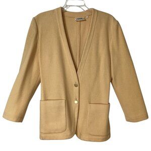 Vintage Linda Allard Ellen Tracy Wool Blazer Jacket With Pockets‎ Women's Size 4